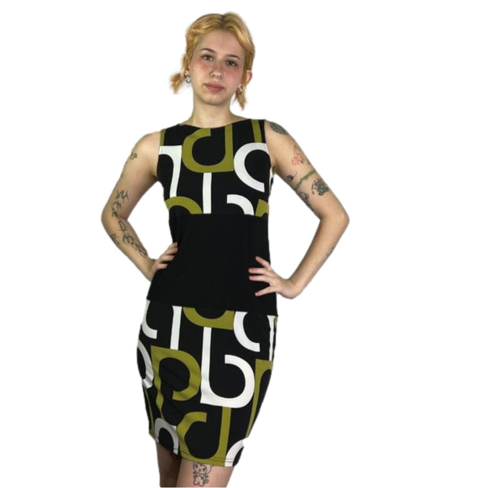 Vintage Joseph Ribkoff Patterned Sheath Dress